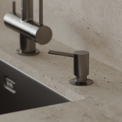 Дозатор, латунь, графит, Kitchen Line, IDDIS, SDIGM01i59