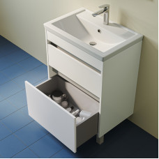 Тумба с умывальником, напольная, 60 см, белый, Zodiac X, IDDIS, ZDX60WFi95K