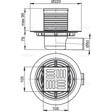 Сливной трап AlcaPlast APV1311 105 x 105/50