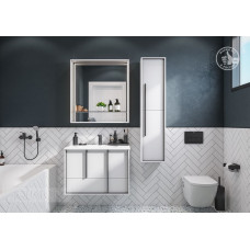 Тумба Aquaton Ривьера 80 белый матовый 1A239001RVX20 с раковиной ROCA VICTORIA-N 80 732799C000