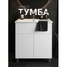 Тумба с раковиной Акватон Форест Про 75 белый глянец 1A297101FR010 + 1WH501619 Тумба с раковиной Акватон Форест Про 75 белый глянец 1A297101FR010 + 1WH501619