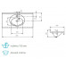 Раковина Aquaton Отель 3/80 белая с навесами 1A70063NOT010