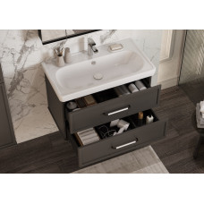 Тумба с раковиной AQUATON Нео-Классика 85 2 ящика мускат 1A286301NCR30 + 1WH501782 Тумба с раковиной AQUATON Нео-Классика 85 2 ящика мускат 1A286301NCR30 + 1WH501782
