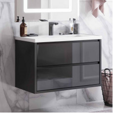 Тумба Aquaton Римини 100 (Черный Глянцевый) 1A234601RN950 NEW с раковиной Aquaton ПРЕМЬЕР М 100 1A70473KPR010