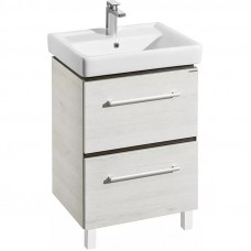 ТУМБА AQUATON Ронда 60 (Дуб Сомерсет / Венге) 1A205001RSC20 С РАКОВИНОЙ Santek ТИГОДА 60 1WH302082