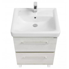 ТУМБА AQUATON Ронда 60 (Дуб Сомерсет / Венге) 1A205001RSC20 С РАКОВИНОЙ Santek ТИГОДА 60 1WH302082