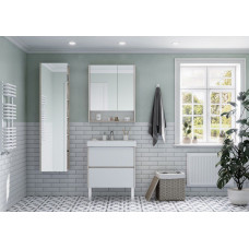 ТУМБА AQUATON СКАНДИ 70 (Белый Глянцевый / Дуб Верона) 1A251801SDB20 С РАКОВИНОЙ Santek АДРИАНА 70 1WH501628