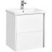Тумба Aquaton Стоун 60 (Белый Глянцевый) 1A231401SX010 с раковиной Santek МИРАНДА 60 1WH302421