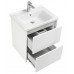 Тумба Aquaton Стоун 60 (Белый Глянцевый) 1A231401SX010 с раковиной Santek МИРАНДА 60 1WH302421