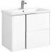 Тумба Aquaton Стоун 80 (Белый Глянцевый) 1A228201SX010 с раковиной Santek МИРАНДА 80 1WH302251