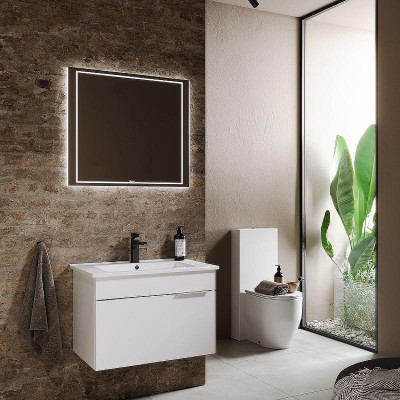 Зеркало с подсветкой и обогревом Аqwella Vision 80 см VIS0208BH с бесконтактным выключателем