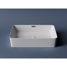 Умывальник чаша накладная прямоугольная со сливом переливом Ceramica Nova Element 600*380*140мм CN5025