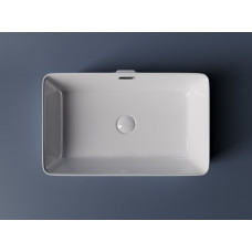 Умывальник чаша накладная прямоугольная со сливом переливом Ceramica Nova Element 600*380*140мм CN5025
