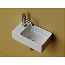 Рукомойник Ceramicanova Element подвесной прямоугольный (чаша справа, отверстие под смеситель слева) 395*220*125мм, CN5046