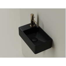 Рукомойник Ceramicanova Element подвесной прямоугольный (чаша справа, отверстие под смеситель слева)  395*220*125мм, черный матовый, CN5046MB