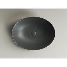 Умывальник чаша накладная овальная (цвет Темный Антрацит Матовый) Ceramica Nova Element 520*395*130мм CN6017MDH