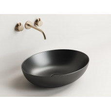 Умывальник чаша накладная овальная (цвет Чёрный Матовый) Ceramica Nova Element 520*395*130мм CN6017MB