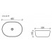 Умывальник чаша накладная овальная Ceramica Nova Element 480*350*140мм CN6019
