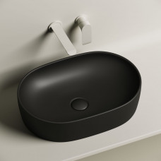 Умывальник чаша накладная овальная (цвет Чёрный Матовый) Ceramica Nova Element 600*415*135мм CN6047MB