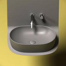 Умывальник чаша накладная овальная (цвет Антрацит Матовый) Ceramica Nova Element 600*415*135мм CN6047MH