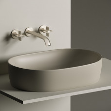 Умывальник чаша накладная овальная (цвет Капучино Матовый) Ceramica Nova Element 600*415*135мм CN6047MC