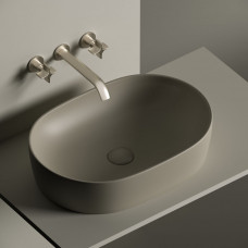 Умывальник чаша накладная овальная (цвет Капучино Матовый) Ceramica Nova Element 600*415*135мм CN6047MC