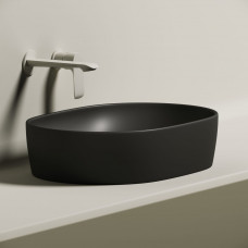 Умывальник чаша накладная овальная (цвет Чёрный Матовый) Ceramica Nova Element 600*415*135мм CN6047MB