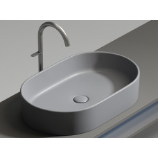 Раковина Ceramicanova Element чаша накладная овальная 600*385*122мм, антрацит матовый, CN6048MH