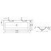 Умывальник накладной прямоугольный Ceramica Nova Element 1210*457*137мм CN7016