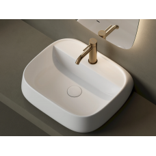 Раковина подвесная Ceramicanova Источник (Fonte) с отверстием под смеситель 500x420x145 белый CN5051