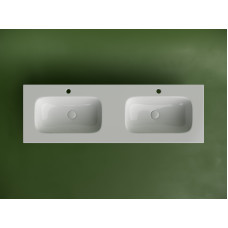 Раковина накладная Ceramica Nova Grace 140 с двумя чашами CN7022 белая