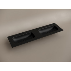 Раковина накладная Ceramica Nova Grace 160 с двумя чашами CN7023MBwx черная матовая