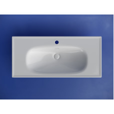 Раковина накладная CERAMICANOVA Sabo с отверстием под смеситель 1000x460x130 белый, CN13003