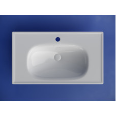 Раковина накладная CERAMICANOVA Sabo с отверстием под смеситель 800x460x130 белый, CN13002
