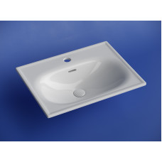 Раковина накладная CERAMICANOVA Sabo с отверстием под смеситель 600x460x130 белый CN13001