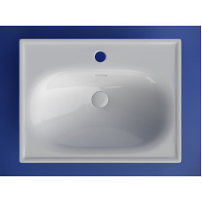 Раковина накладная CERAMICANOVA Sabo с отверстием под смеситель 600x460x130 белый CN13001