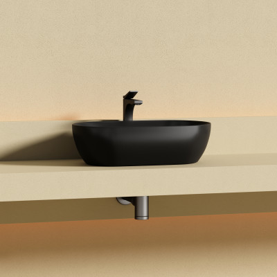 Раковина накладная Ceramica Nova Twist 50 CN12001MB черная матовая