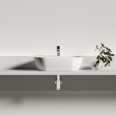 Раковина накладная Ceramica Nova Twist 50 CN12001MW белая матовая