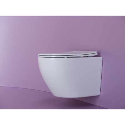 Унитаз подвесной Ceramicanova Uno Rimless с микролифтом, безободковый, CN11001