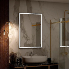 Зеркало с подсветкой Континент Kant Frame Black Led 700х1000 ЗЛП2616, 4630075696899
