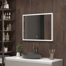 Зеркало с подсветкой Континент Kant Frame Black Led 800х600 ЗЛП183, 4630075694277