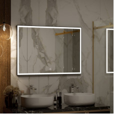 Зеркало с подсветкой Континент Kant Frame Black Led 1000х700 ЗЛП188, 4630075694284
