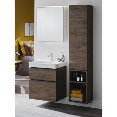Тумба с раковиной Geberit Smyle Square 58 500.352.JR.1+500.229.01.1 пекан
