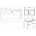 Тумба с раковиной Geberit Smyle Square 58 500.352.JR.1+500.229.01.1 пекан