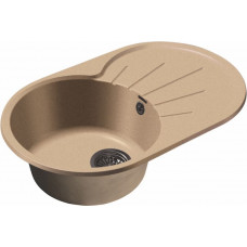 Мойка GRANFEST GF-R750L чаша + крыло 750*460 мм, овал (Песочный)