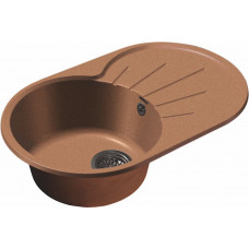 Мойка GRANFEST GF-R750L чаша + крыло 750*460 мм, овал (Терракот)