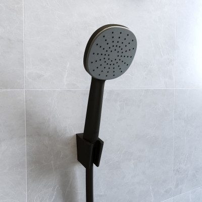 Лейка для душа, черная матовая, Optima Home, IDDIS, OPH1FB9i18