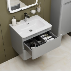 Тумба с умывальником, подвесная, 60 см, светло-серый, Edifice, IDDIS, EDI60L0i95K Тумба с умывальником, подвесная, 60 см, светло-серый, Edifice, IDDIS, EDI60L0i95K