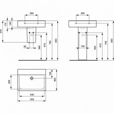 РАКОВИНА IDEAL STANDARD CONNECT CUBE E811201