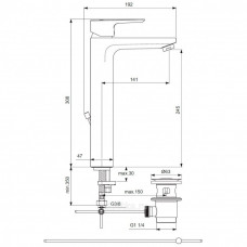 Смеситель для раковины высокий Ideal Standard Ceraplan III BC561AA Смеситель для раковины высокий Ideal Standard Ceraplan III BC561AA